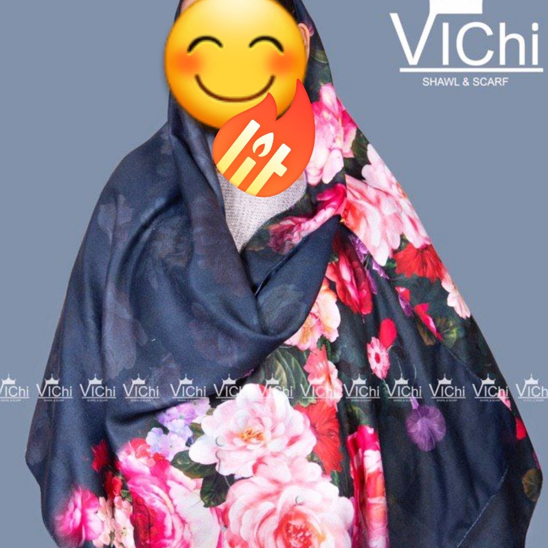 شال موهرپاییزه زمستانه حاشیه گل