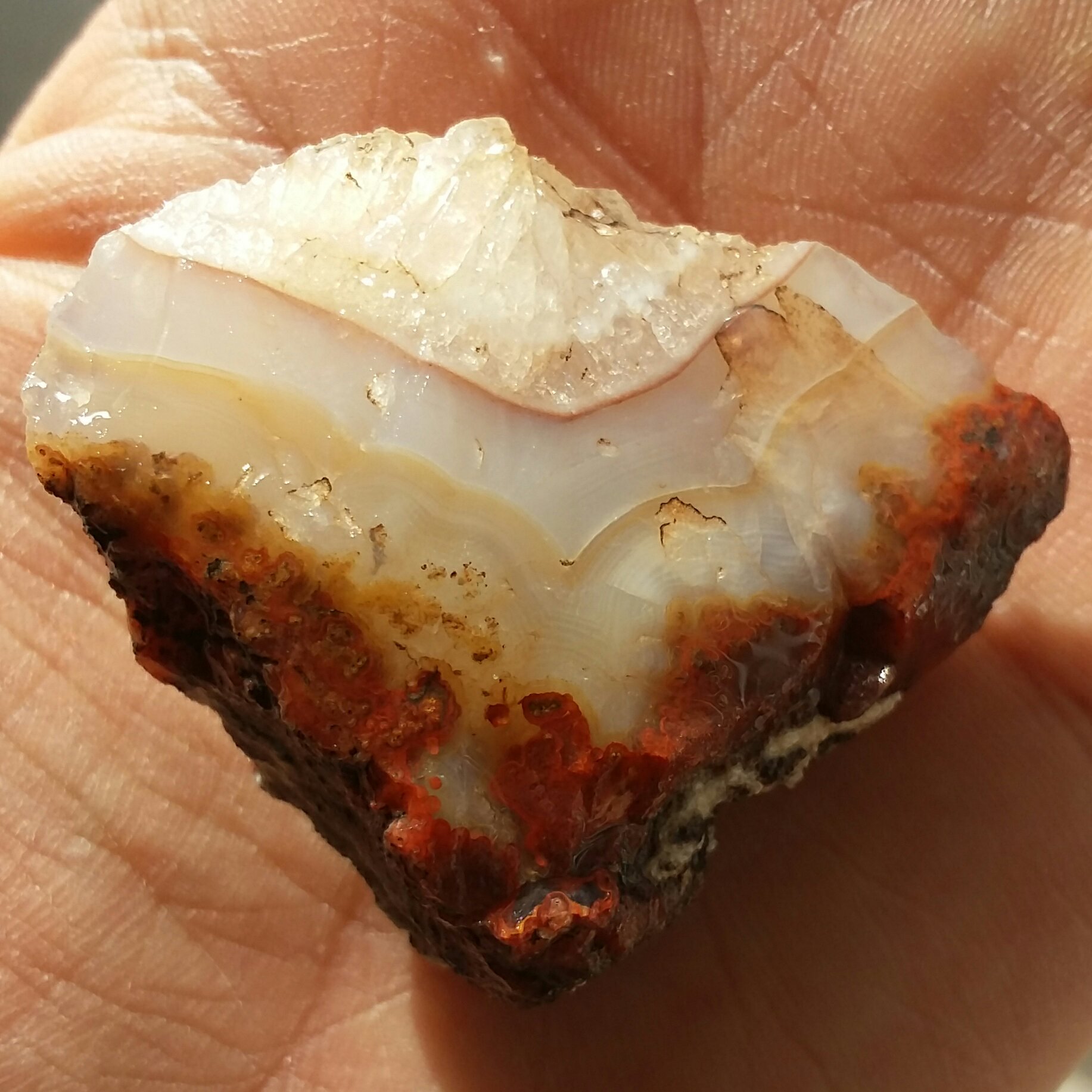 سنگ راف عقیق رنگی چند پوست منظره دار بسیار کمیاب محشر شاهکار خلقت کاملا طبیعی