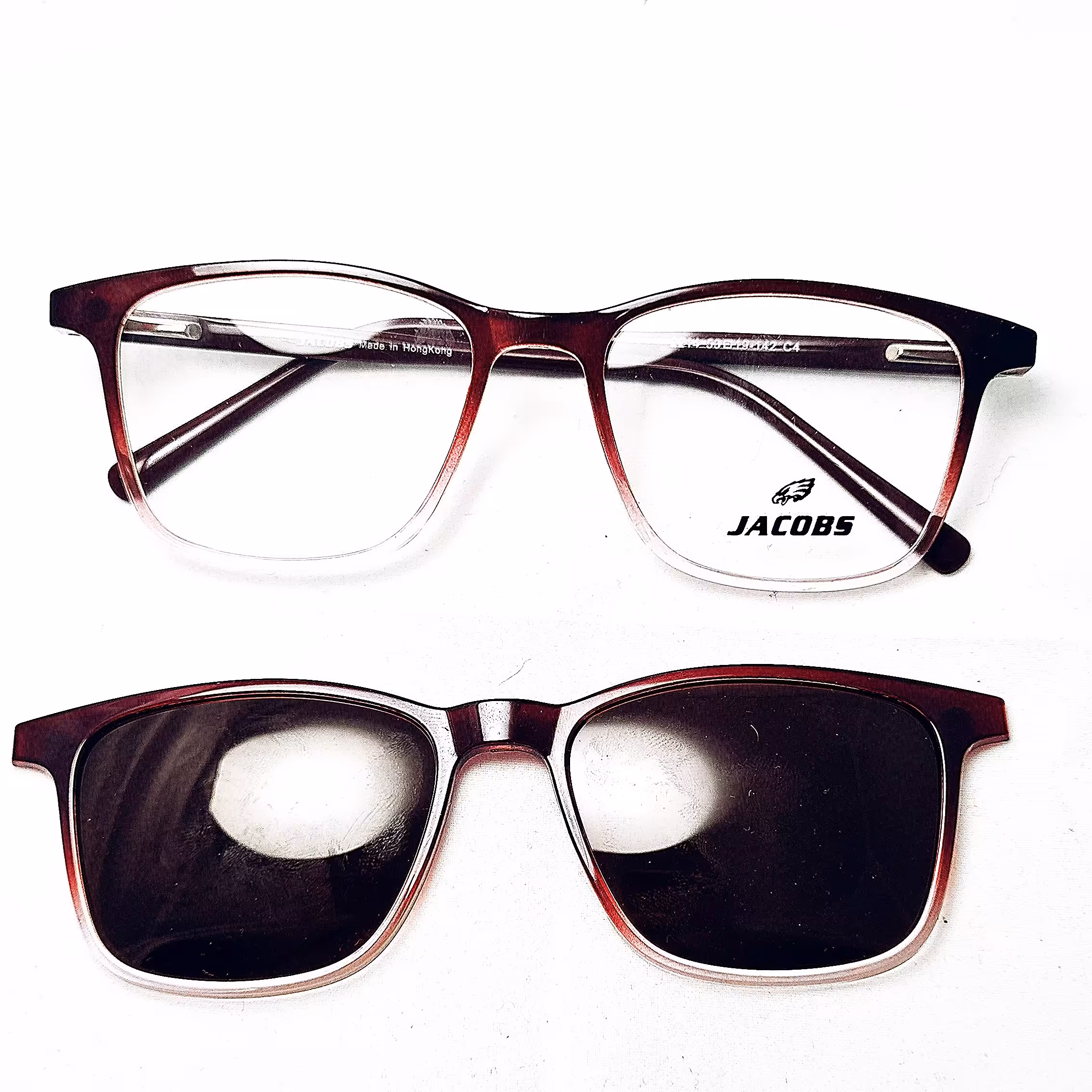 عینک طبی کاور دار زنانه و مردانه زرشکی مطابق تصویر 