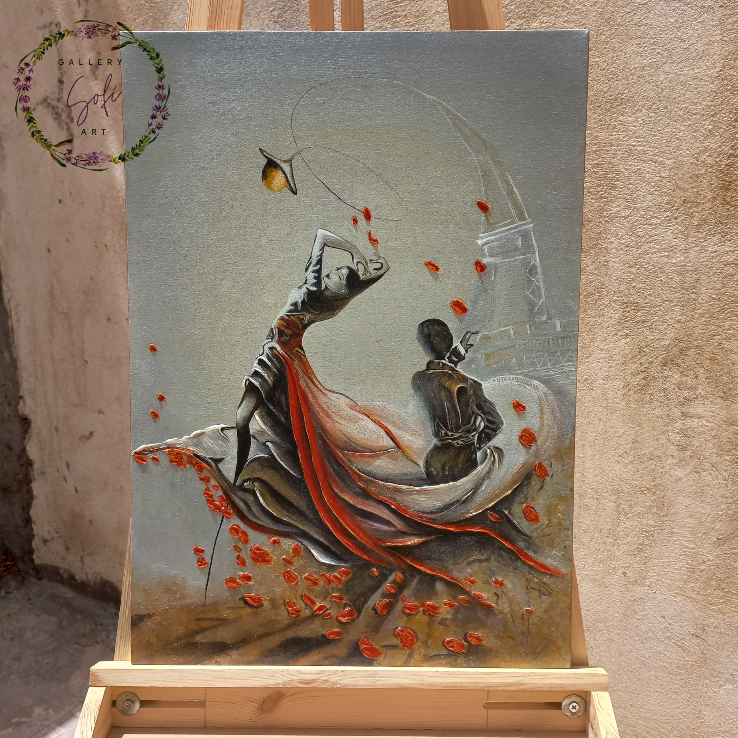 تابلو دکوراتیو، مدرن،برجسته،سایز70 × 50 سانتیمتر، نقاشی شده با اکریلیک وتکسچر روی بوم