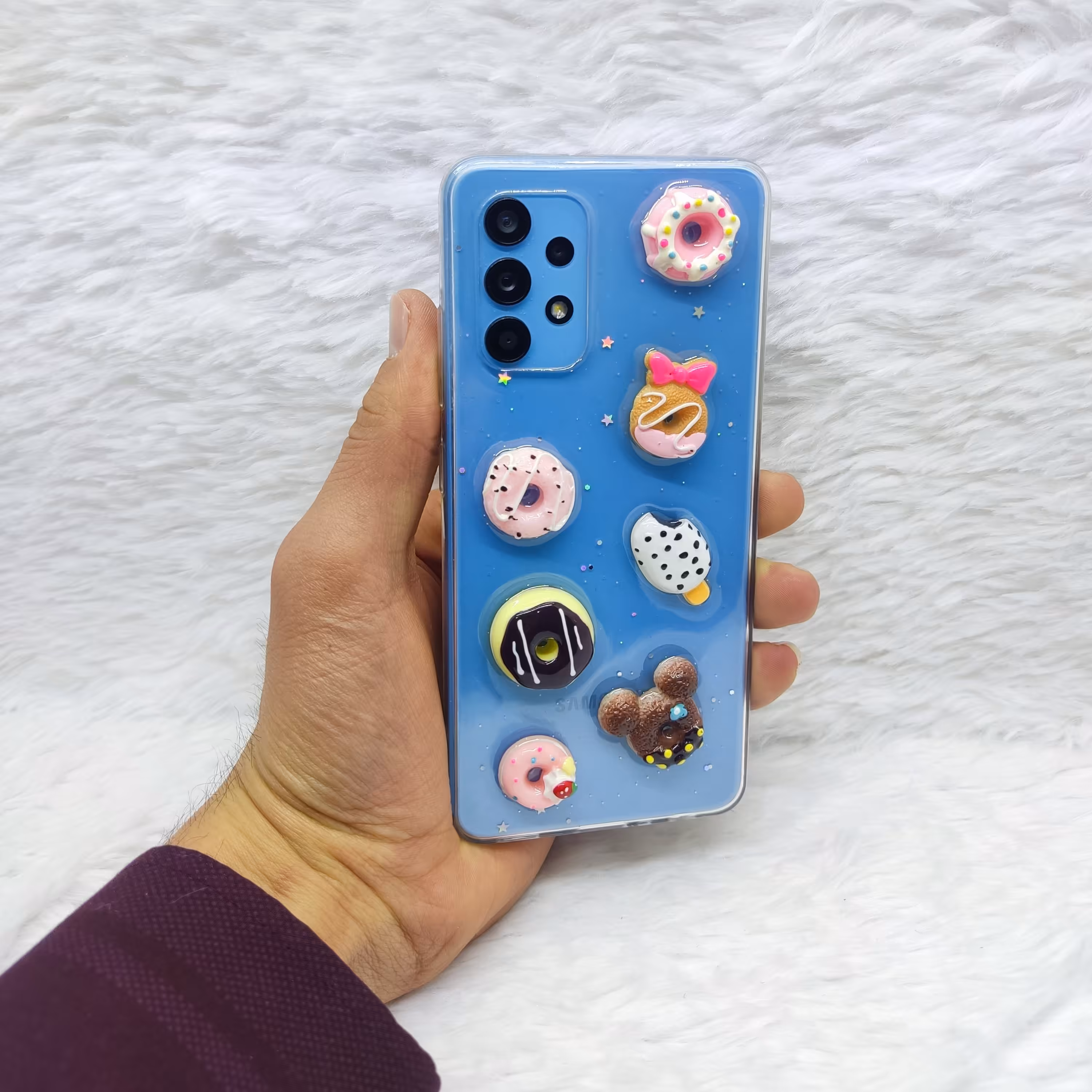 گارد دخترانه فانتزی برجسته A32 طرح دونات مناسب گوشی سامسونگ A32 4G