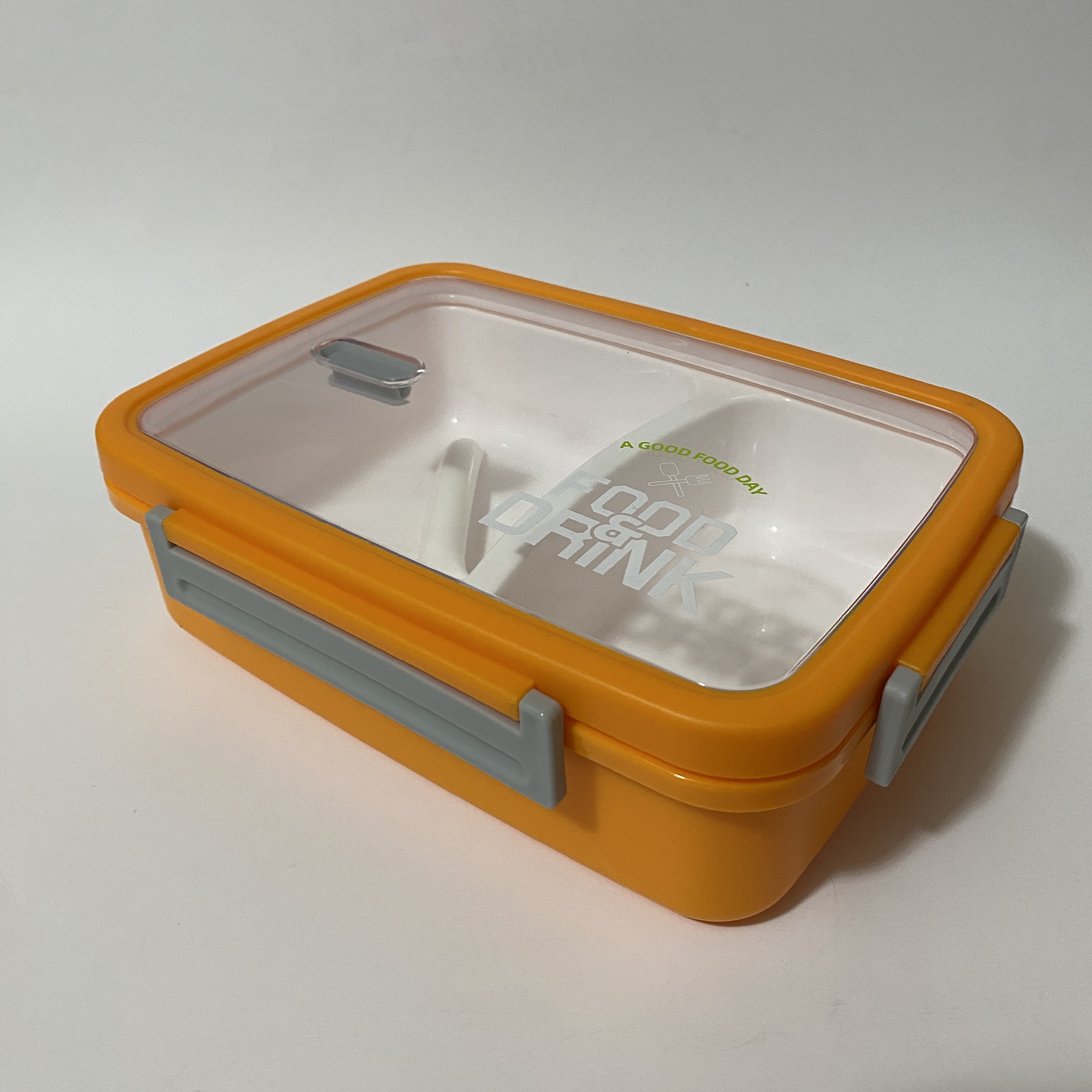 لانچ باکس مدل food and drink کد 30300 رنگ نارنجی کمرنگ