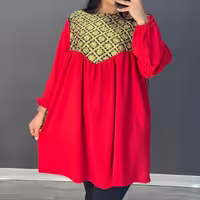 مانتو شیلا یقه سنتی زنانه