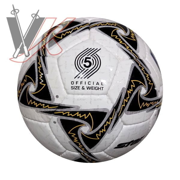 توپ فوتبال سایز 5 دوختی اورجینال مدل star highest طلایی کد 1901035