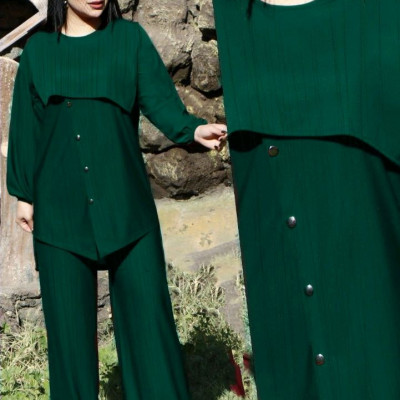 مانتو شلوار زنانه نخی کریشه