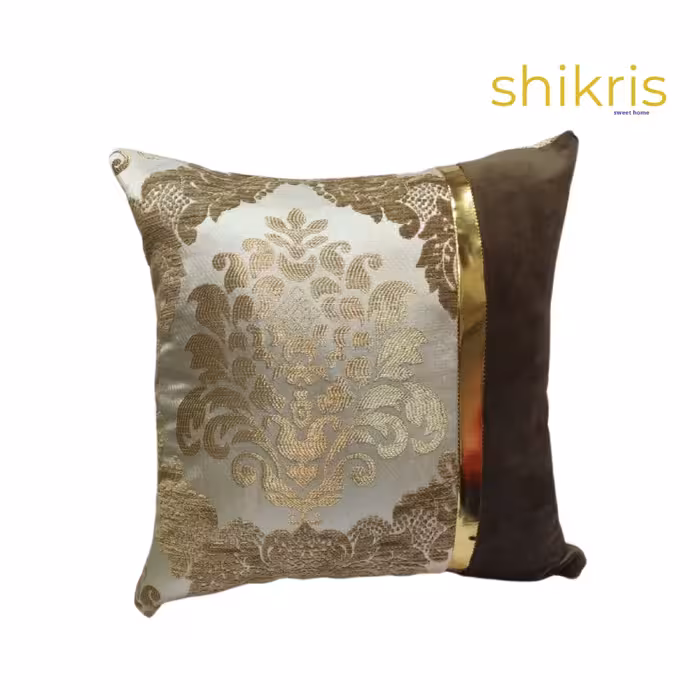 کوسن دورو مخمل 40 در 40 قهوه ای