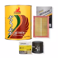 پک سرویس روغن پراید یورو 2 روغن موتور پارس پایا 20w50 SJبهمراه فیلتر هوا و روغن