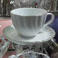 فنجان ونعلبکی قهوه خوری چینی لب طلایی بسیارشیک مارک لمون