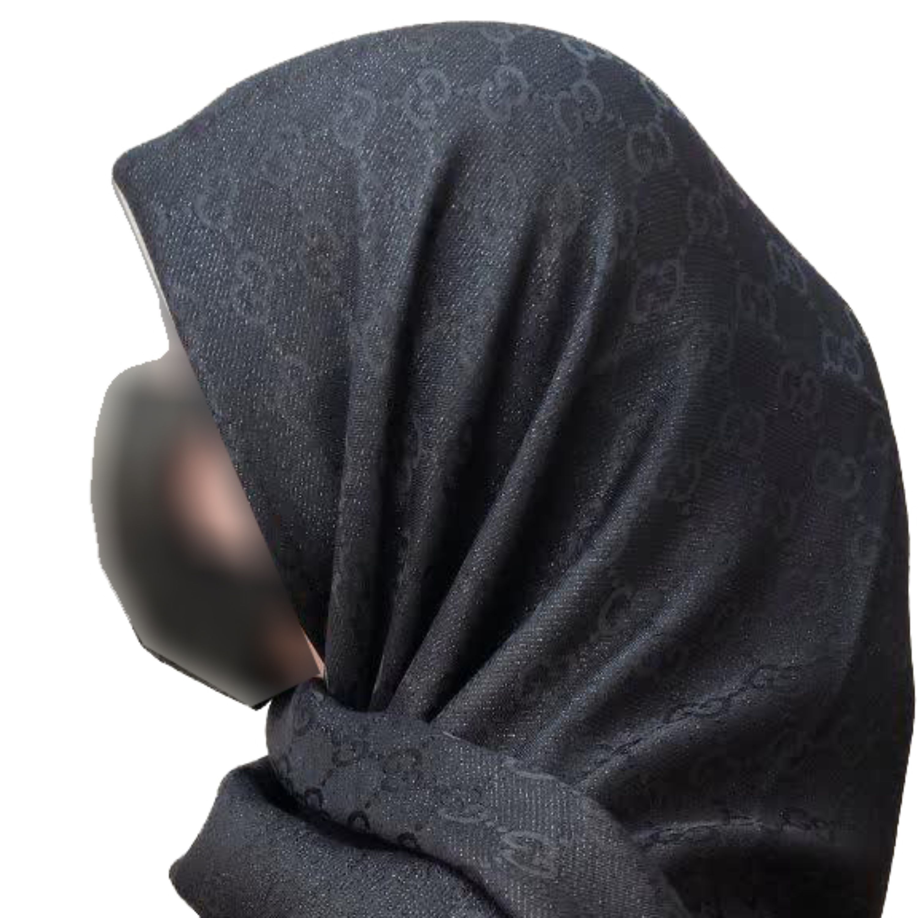 روسری مشکی ژاکارد کد 04 قواره 120
