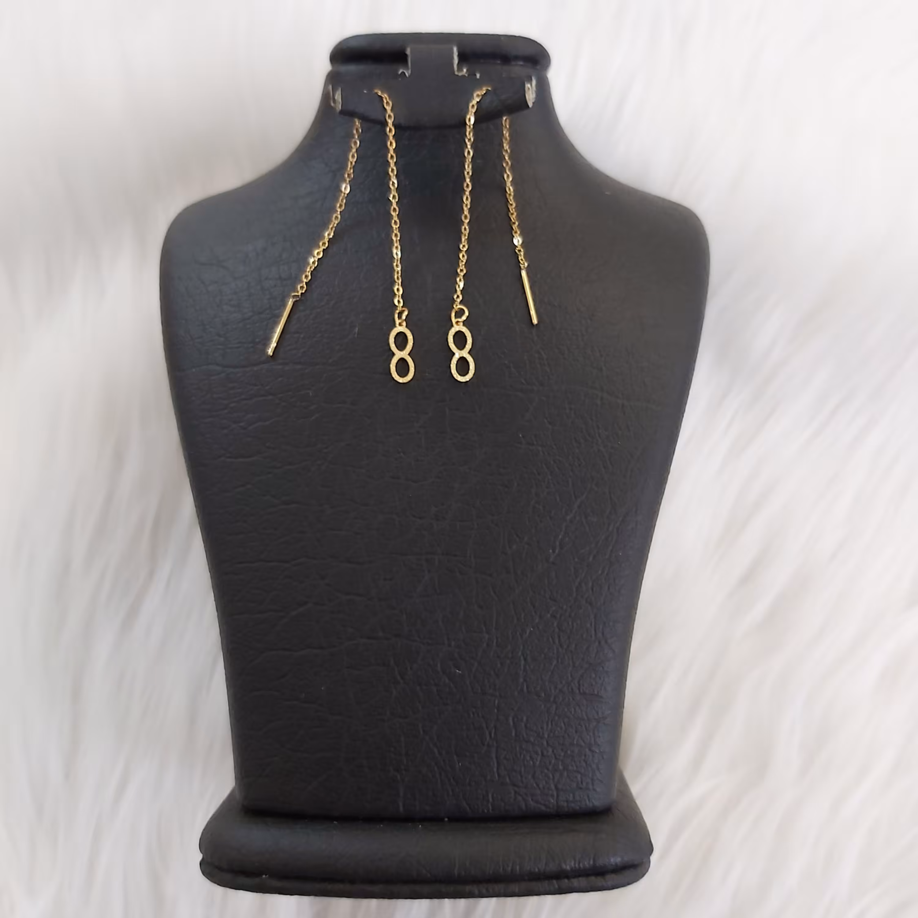 گوشواره استیل مدل بخیه طرح بینهایت کد infit117