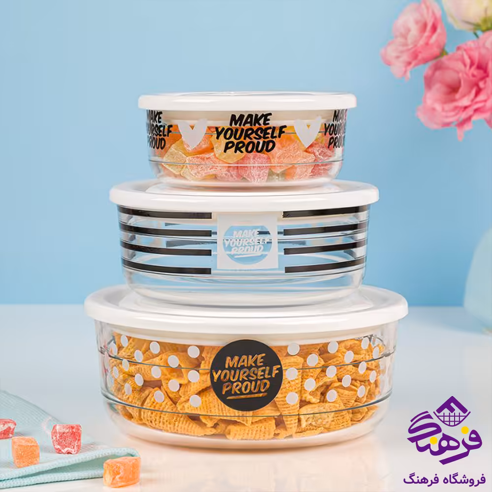 ظرف شیشه ای لیمون تاریخ دار چاپدار