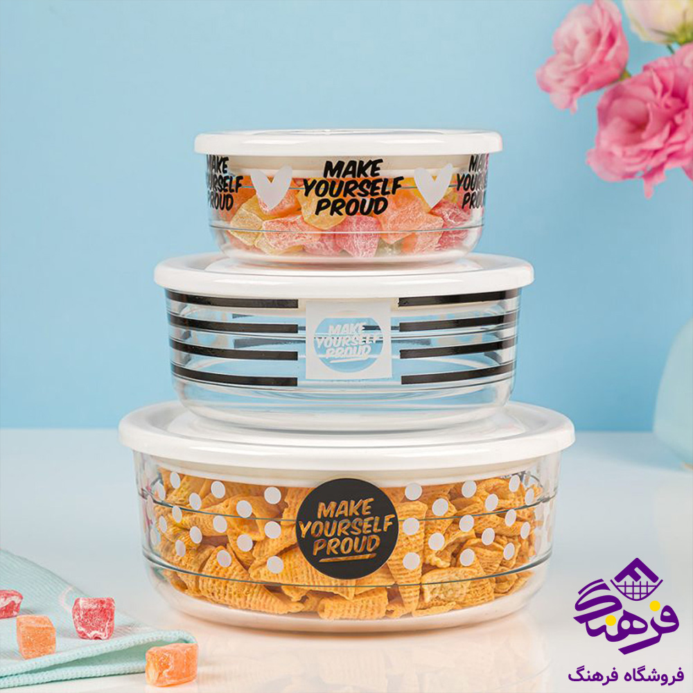 ظرف شیشه ای لیمون تاریخ دار چاپدار