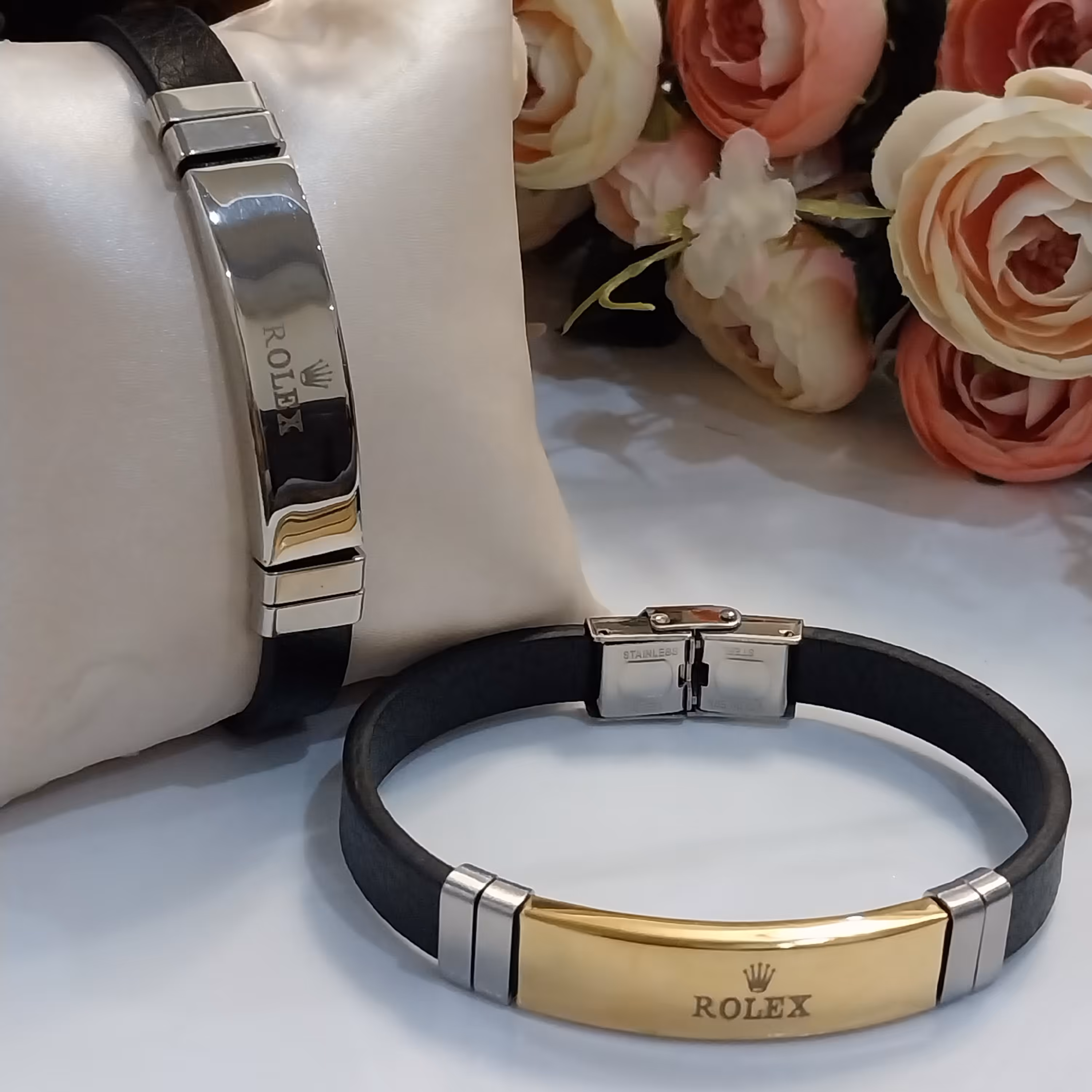 دستبند چرم مارک رولکس