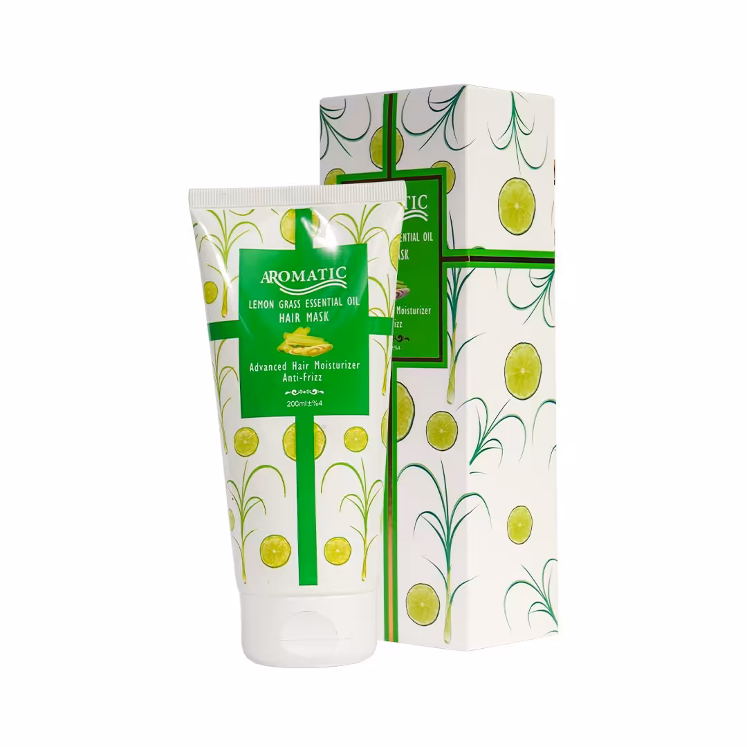 ماسک موی آبکشی با رایحه علف لیمو ضد وز انواع مو حاوی روغن آرگان 