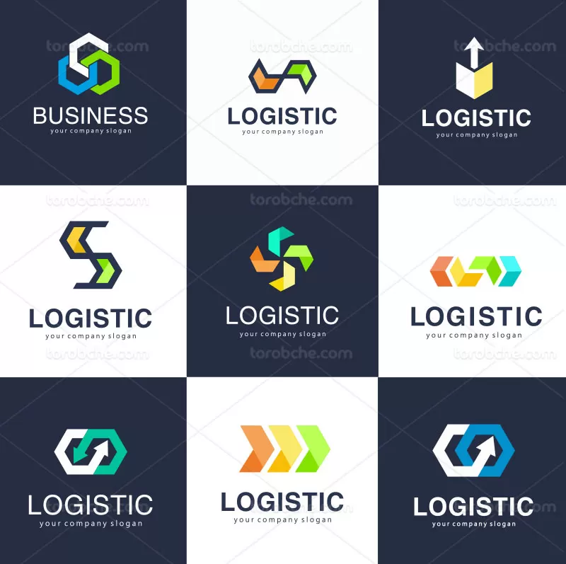 وکتور لوگو خلاقانه رنگی | گرافیک با طعم تربچه