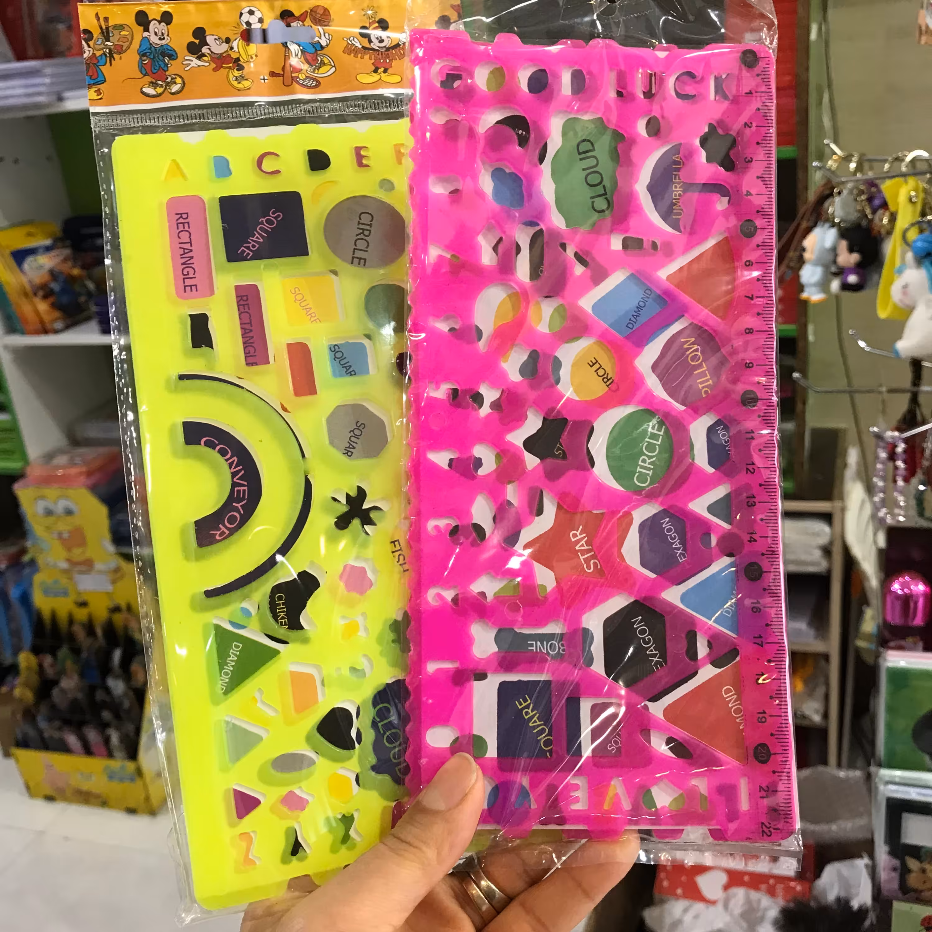 خطکش شابلون دار دوقلو ژله ایی