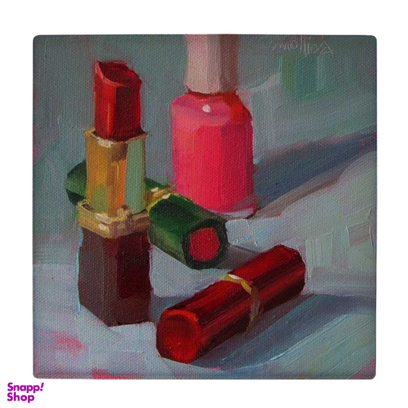 زیر لیوانی طرح نقاشی رژلب و لاک کد 3853075_1859