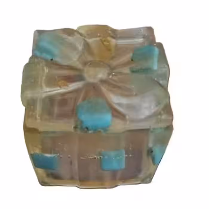 جعبه پاپیون دستساز رزینی فیروزه