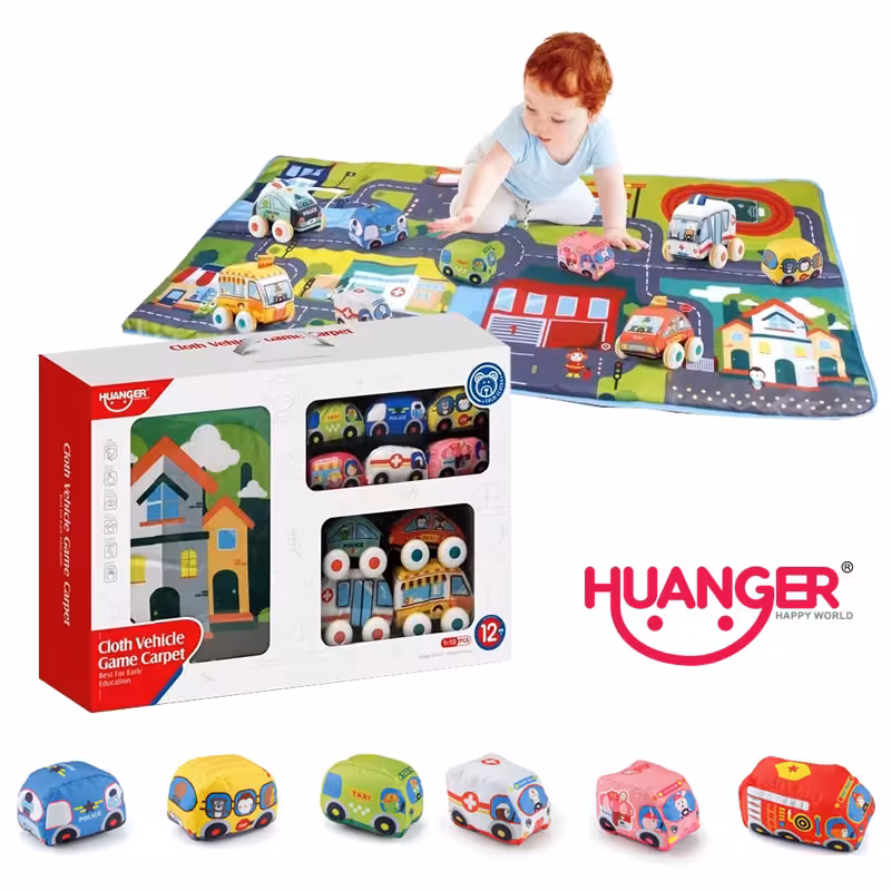 فرش بازی کودک طرح شهر و ماشین هانگر Huanger