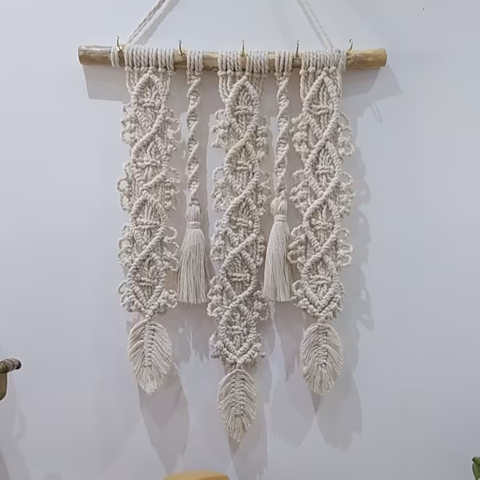 جاکلیدی دیوارکوب مکرومه 