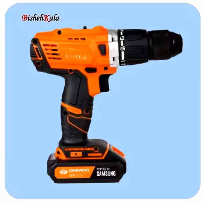 دریل لیتیومی چکشی شارژی 18 ولت DAEWOO دوو مدل DALD18P