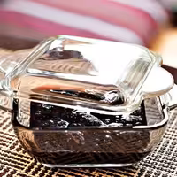 مربا خوری درب دار جنس شیشه