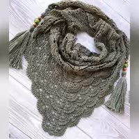 اشارپ قلاب بافی مدل پر طاووس (کاموا ایرانی)