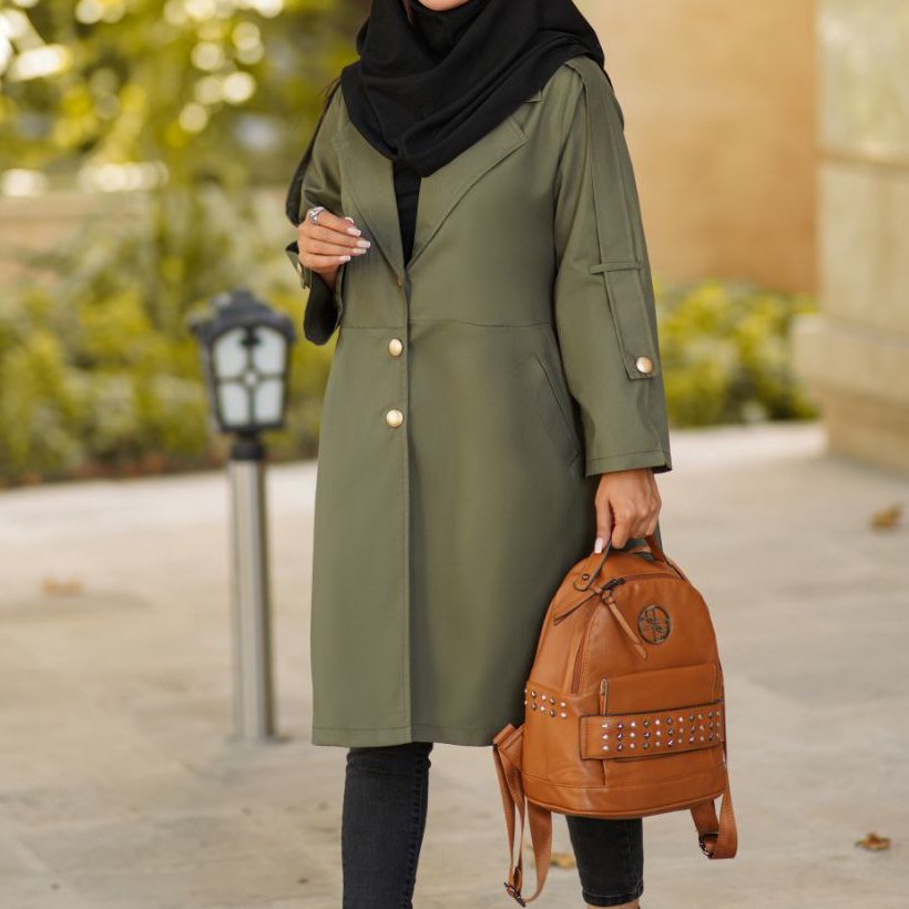 مانتو پاییزه زنانه جنس ترگال کجراه گرم بالا درجه یک