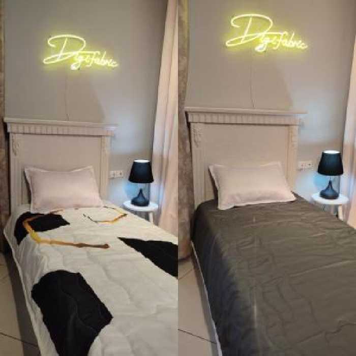 لحاف یک نفره طرح هندسی و شش ضلعی