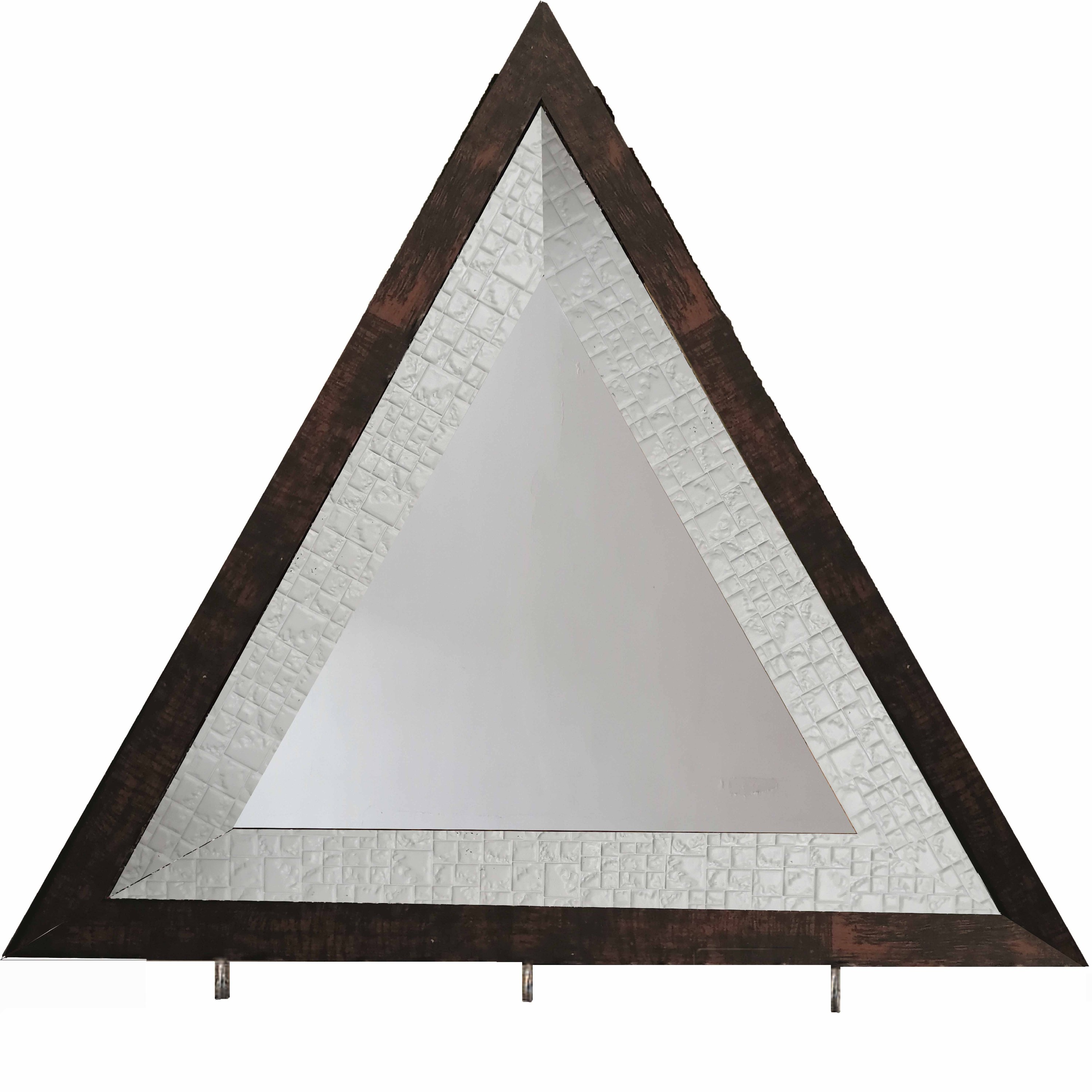 جاکلیدی دیواری  (طرح  مثلث با آینه) 