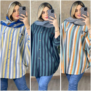 پانچو زنانه نخی مدل گلبهار