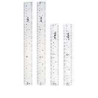 خط کش پلاستیکی کریستالی آریا 30 سانت و 20 سانت پک 4 عددی