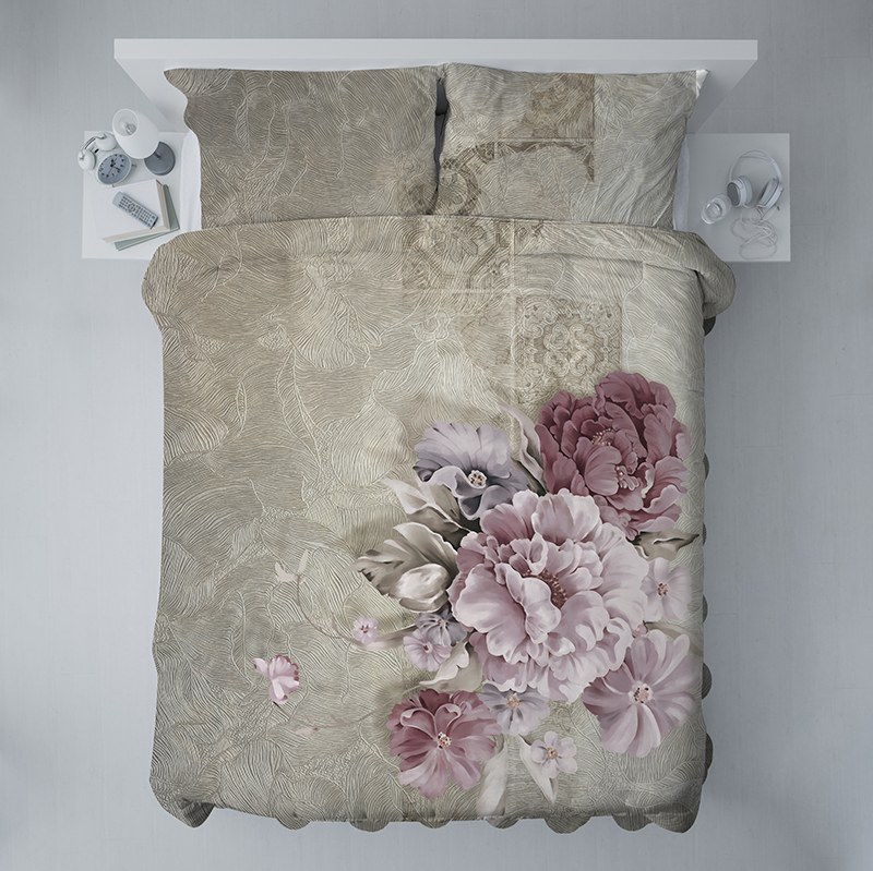 روتختی  مدل گل رز صورتی یکنفره 4تکه جنس میکرو