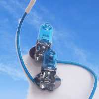 لامپ پروژکتور  یخی (پایه اچ3)سیمدار ،  ولتاژ کار 12ولت، 100وات، بسته 2 عددی ،برند استیکو. ویتکار