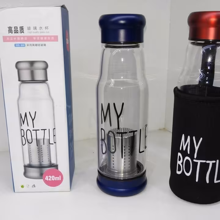 بطری دمنوش پیرکس به همراه کاور پارچه ای 