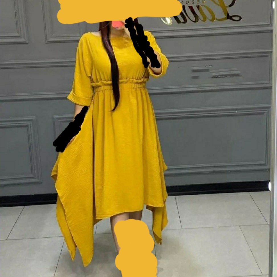 سارافان ماکسی ابروبادی دخترانه و زنانه کمرکش سایز36_44