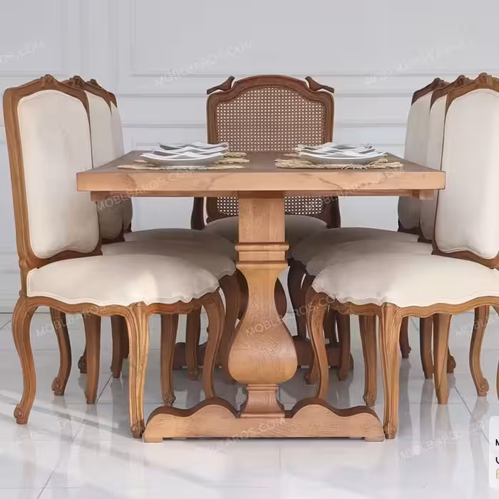 میز غذا خوری جدید روتی با میز دکورا ( ارسال با باربری پس کرایه )