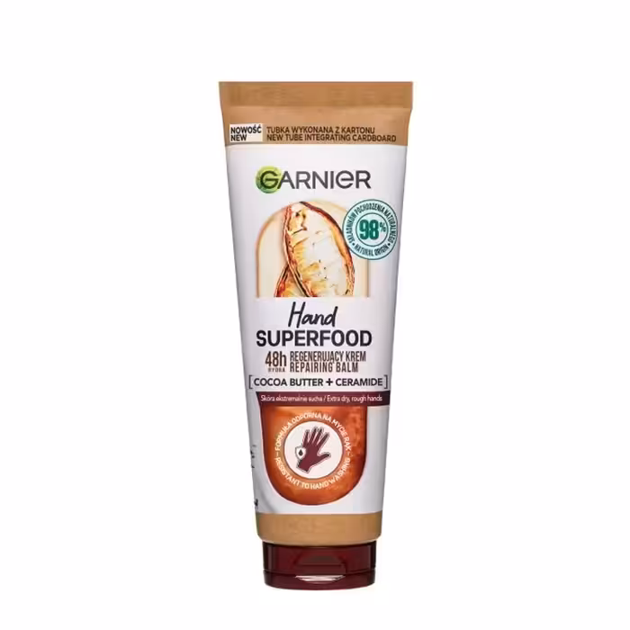 کرم دست مدل کره کاکائو و سرامید سری Hand Superfood گارنیر 75 میل