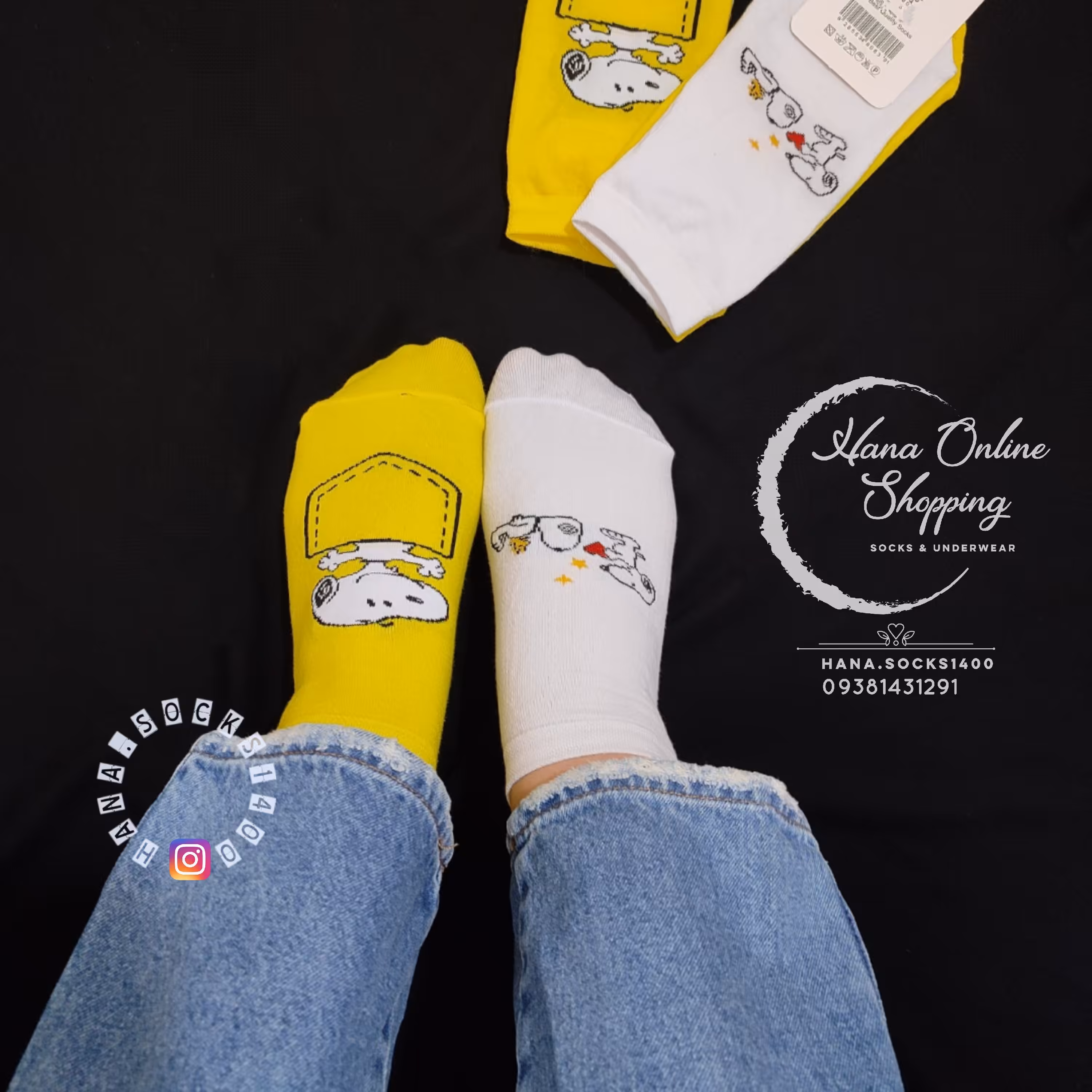 جوراب تابه تا طرح اسنوپی فری سایز 38تا 42