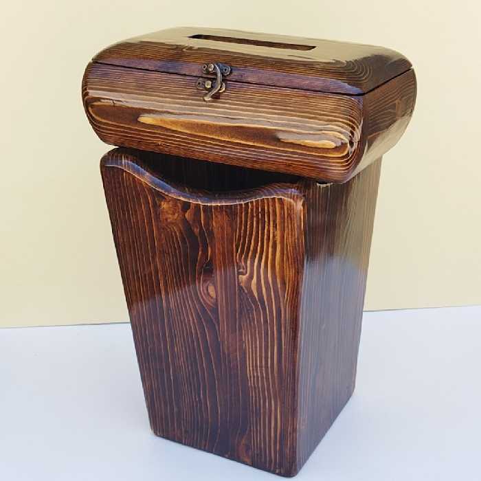 جعبه دستمال کاغذی و سطل چوبی 