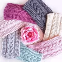 هدبند بافت شیک و زیبا کار دست با کاموا ترک در رنگ دلخواه قابل شست و شو 