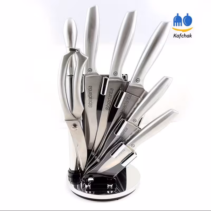 سرویس کارد و ساطور Bradantia - مدل جنوا - استیل