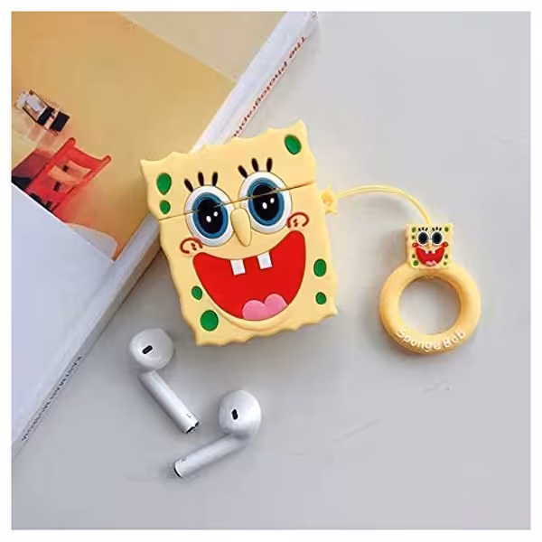 کاور ایرپاد اپل 1 یا 2 (  Airpods 1 , 2  ) مدل باب اسفنجی