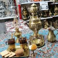 سرویس سماور برنجی زغالی ذغالی آنتیک نانو هدیه کادو جهیزیه سیسمونی عروس جهاز کلکسیونی 