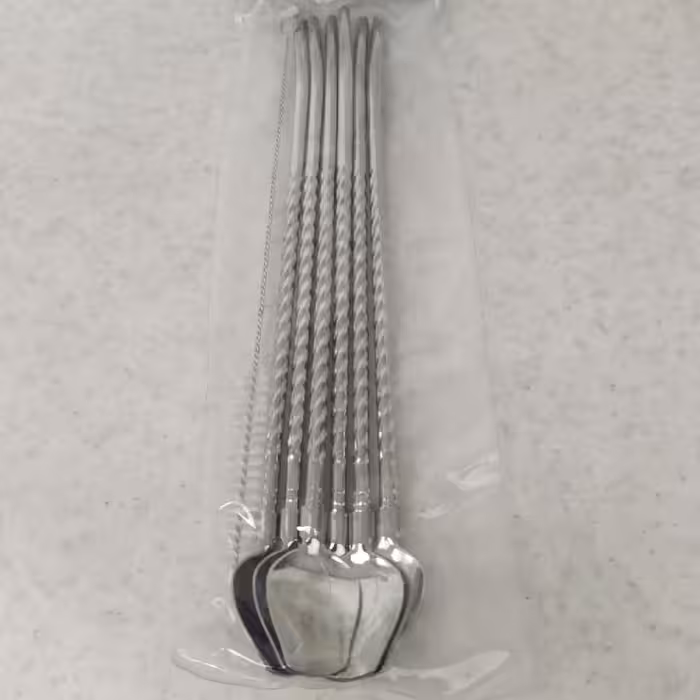 نی شربت استیل همراه با برس شستشو کیفیت تضمینی وارداتی.