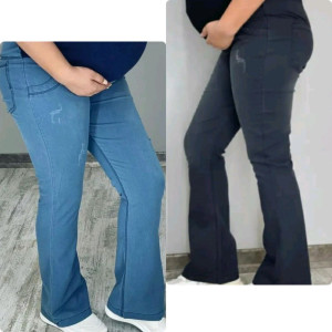 شلوار جین کاغذی دمپا بارداری بهاره تابستانه
