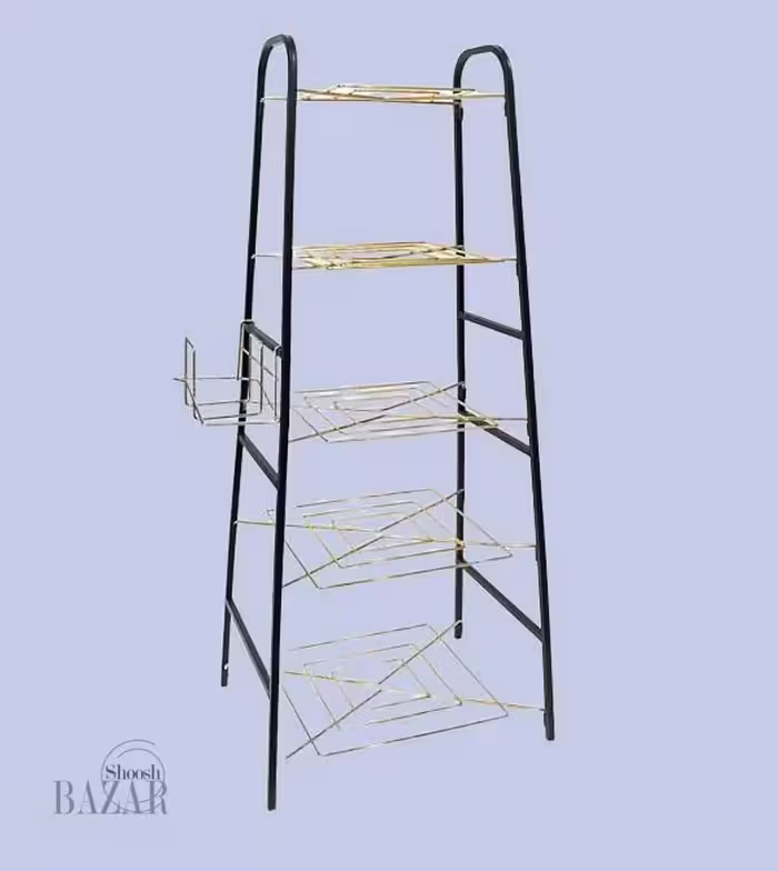 پایه قابلمه فلزی طرح مربع پنج طبقه یونیک کد 2971