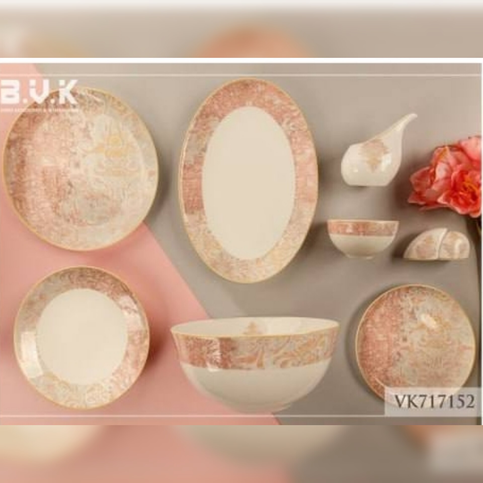 سرویس چینی 6 نفره 29 پارچه برند BVK  کد 717152