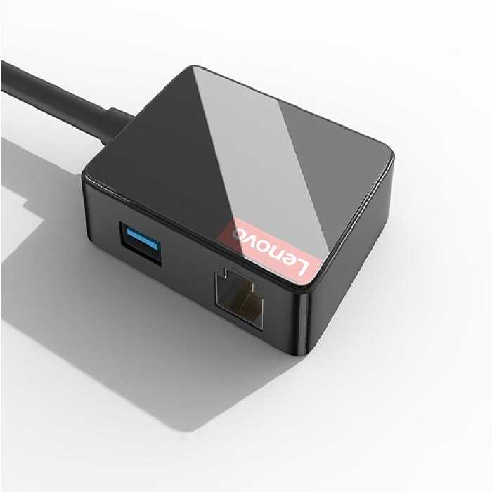 هاب 4 پورت یواس‌بی لنوو Lenovo LP0803 Multifunctional USB to USB 3.0 / 2* USB 2.0/ RJ45