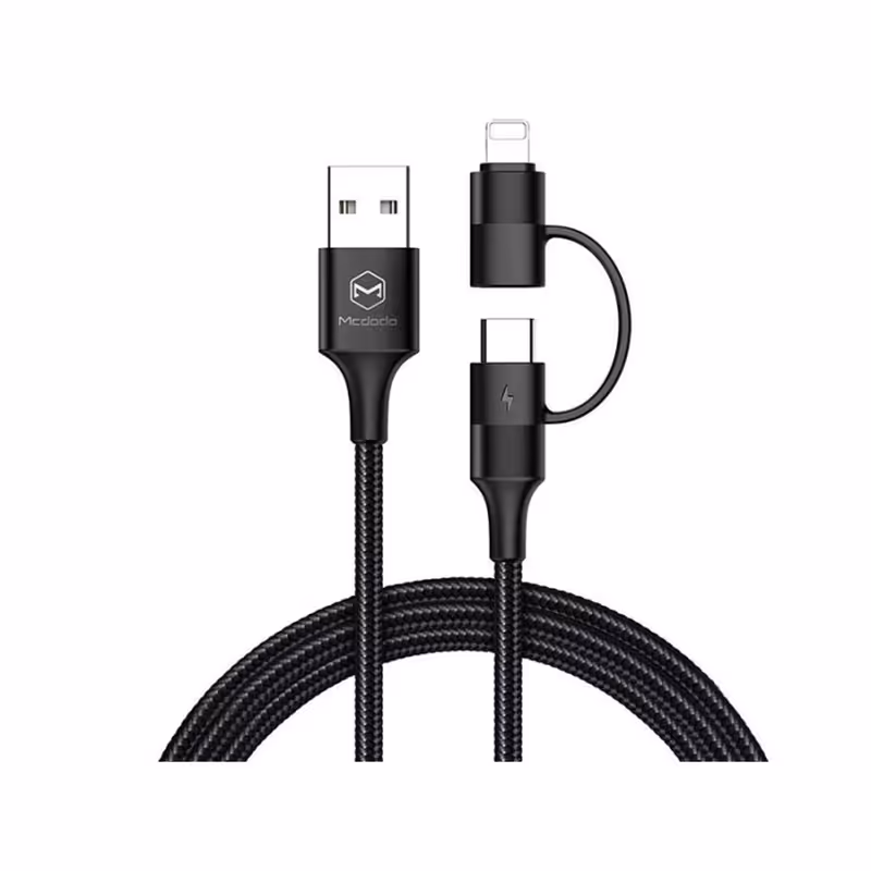 کابل تبدیل USB به لایتنینگ/USB-C مک دودو مدل CA-6800 طول 1.2 متر